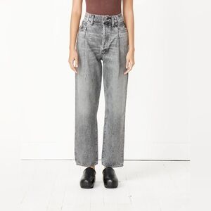 Agolde folded waistband jeans light wash size 23‎